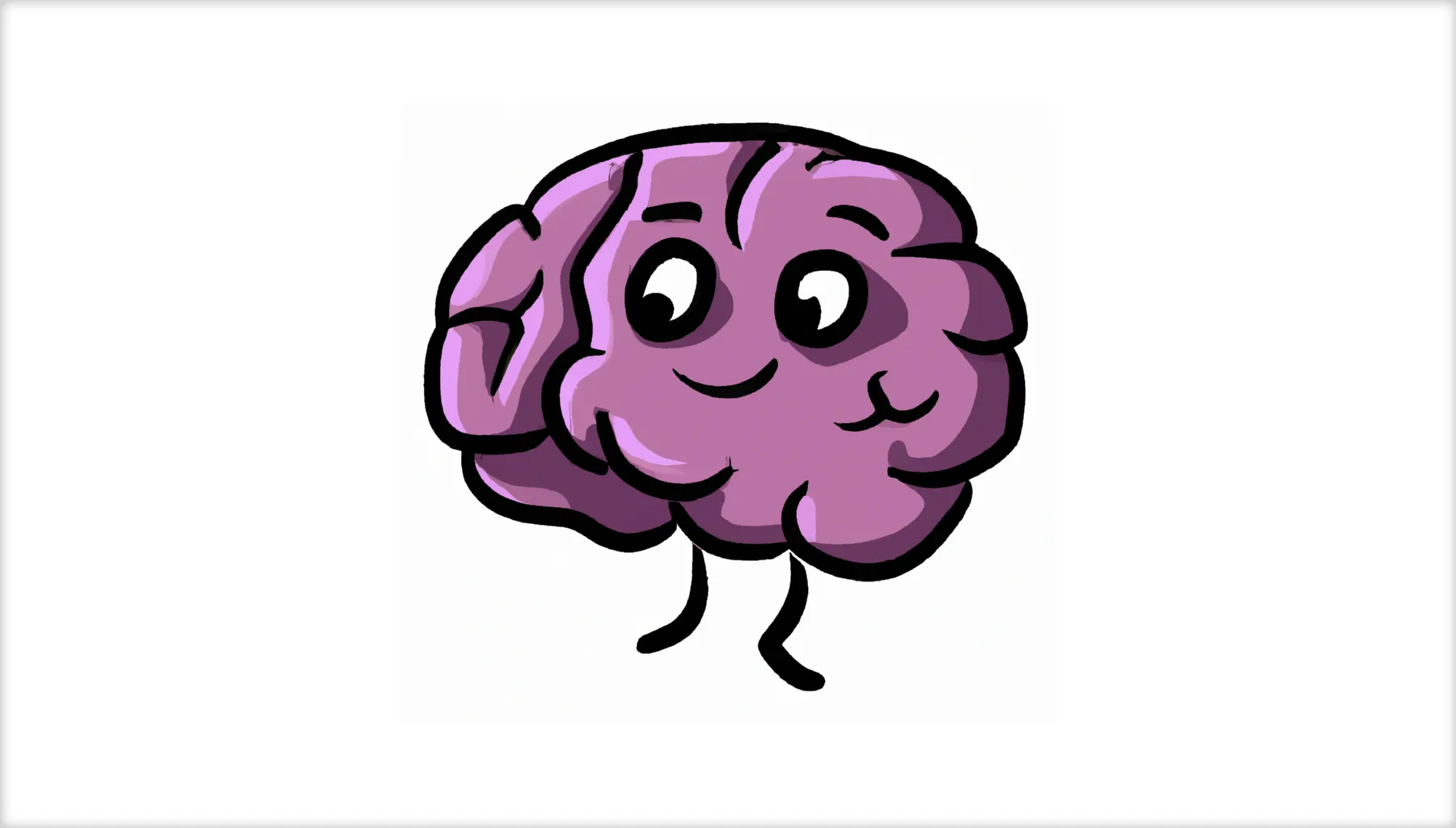 Friendly cartoon illustration of a smiling brain